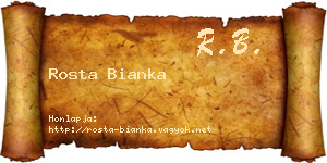 Rosta Bianka névjegykártya