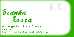 bianka rosta business card